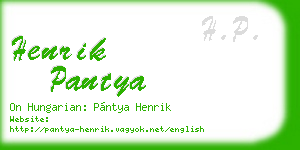 henrik pantya business card